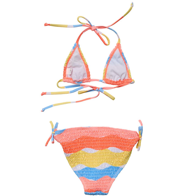Good Vibes Triangle Shirred Bikini