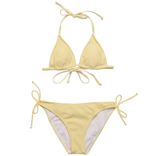 Triangel-Bikini mit Ringelblumenmuster