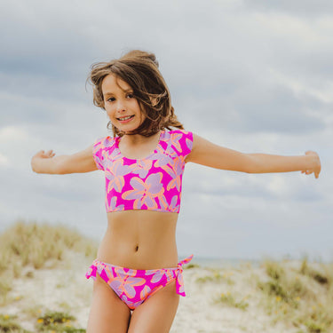Hibiscus Hype Crop SS Rash Top Set