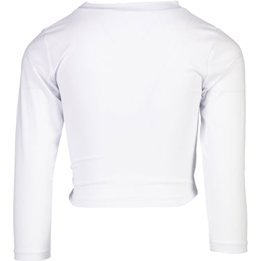 Sustainable White LS Wrap Crop Top