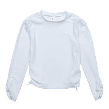 White Rouched LS Rash Top