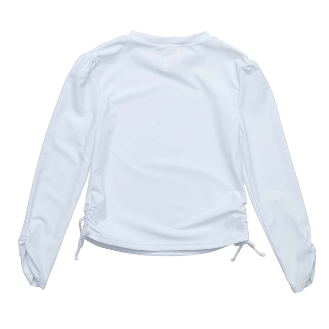 White Rouched LS Rash Top