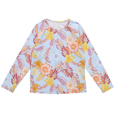 Boho Tropical Sustainable LS Rash Top