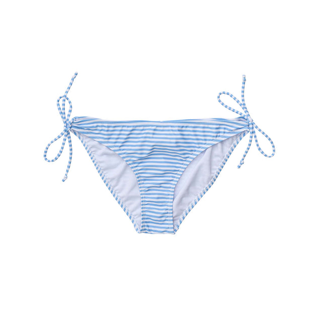 Ladies Powder Blue Sustainable Stripe Bikini Bottoms