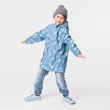 Snapper Rock boys blue lightning bolt raincoat