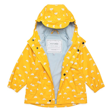 Snapper Rock kids yellow raincoat.