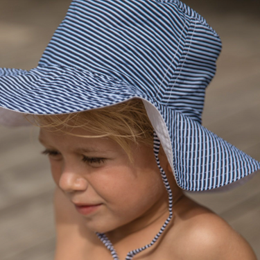 Navy & White Stripe Bucket Hat